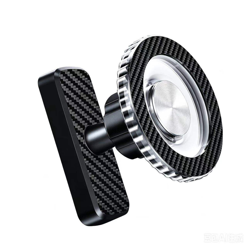 360° Magnetic Phone Holder with Carbon Fibre Finish | N52 Magnetic Mount for Gym & Office