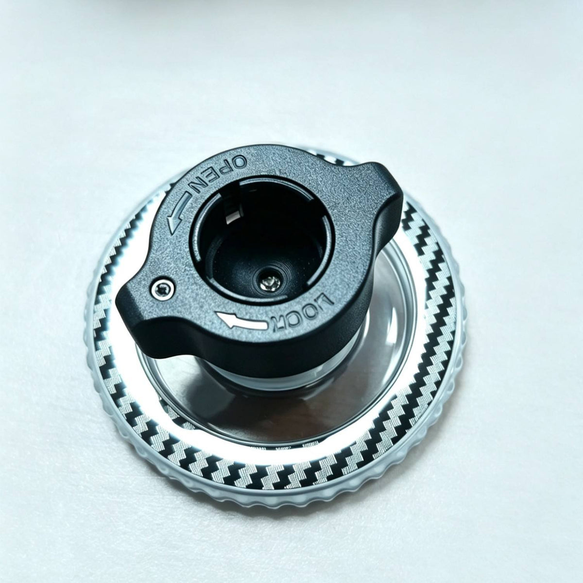360° Magnetic Phone Holder with Carbon Fibre Finish | N52 Magnetic Mount for Gym & Office