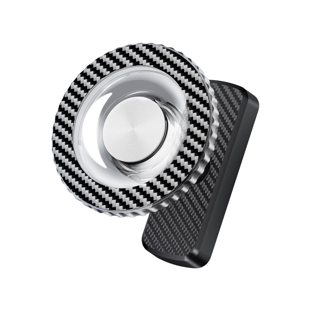 360° Magnetic Phone Holder with Carbon Fibre Finish | N52 Magnetic Mount for Gym & Office