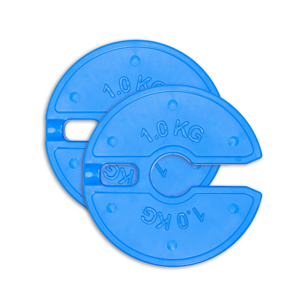 1kg Blue Fractional Weight Plate - Standard Barbell Micro Load - GymFit Tech