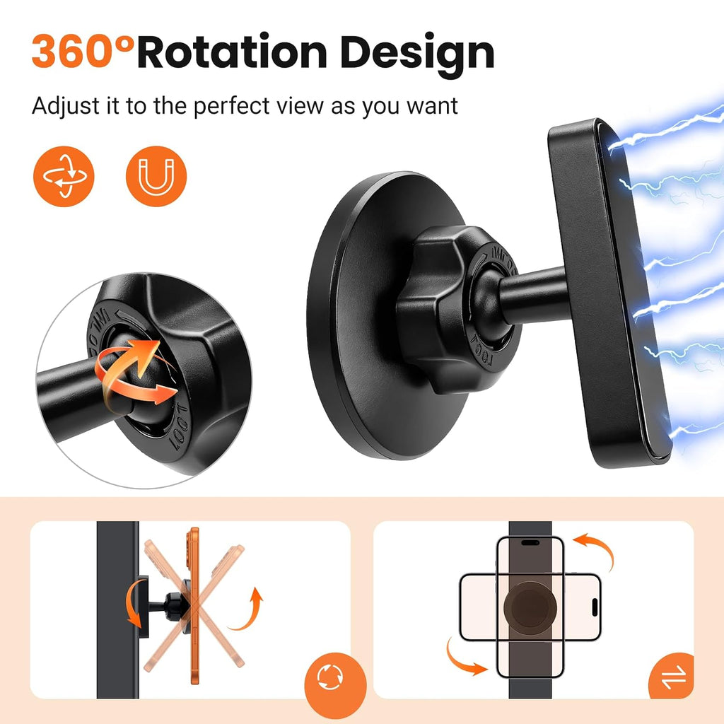 Double-Sided 360° Magnetic Gym Phone Holder | MagSafe Mount for Racks & Machines - GymFit Tech - 