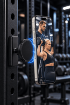 GymFit Magnetic Gym Phone Holder – 360° Rotating Mount for 3–7” Phones - GymFit Tech - 