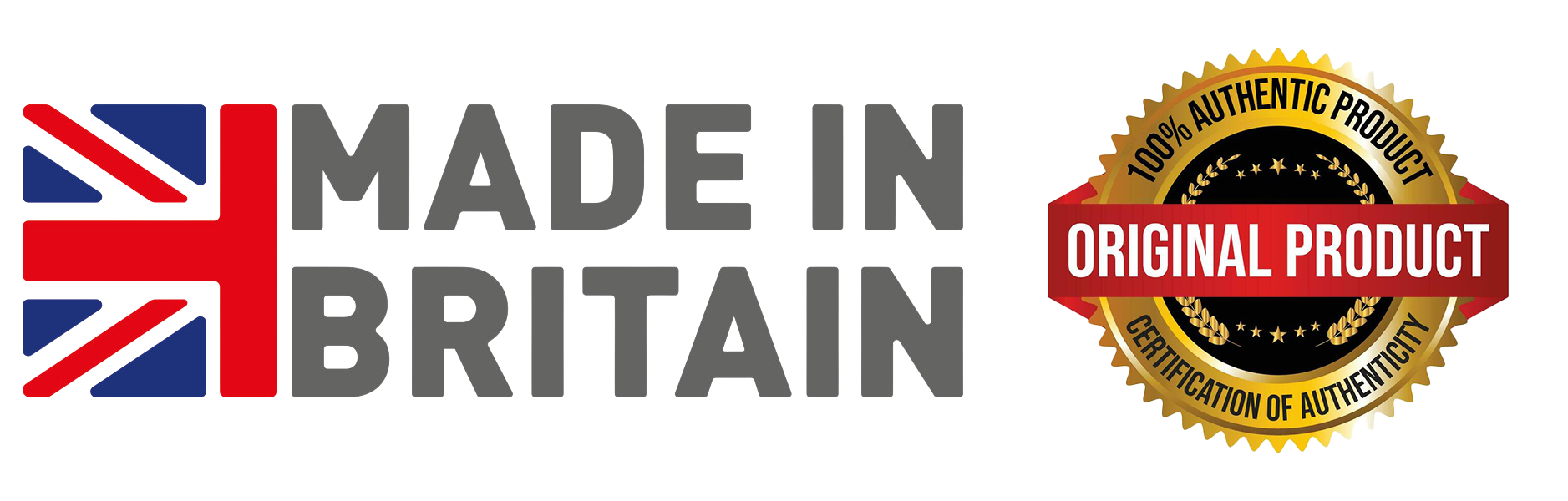 GymFit Tech Made in Britain Logo and 100% Authentic Original Product Certification Seal