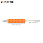 Technical Dimensions of GymFit Tech Replacement Weight Stack Pin - 100mm Shaft and 110mm Orange Handle