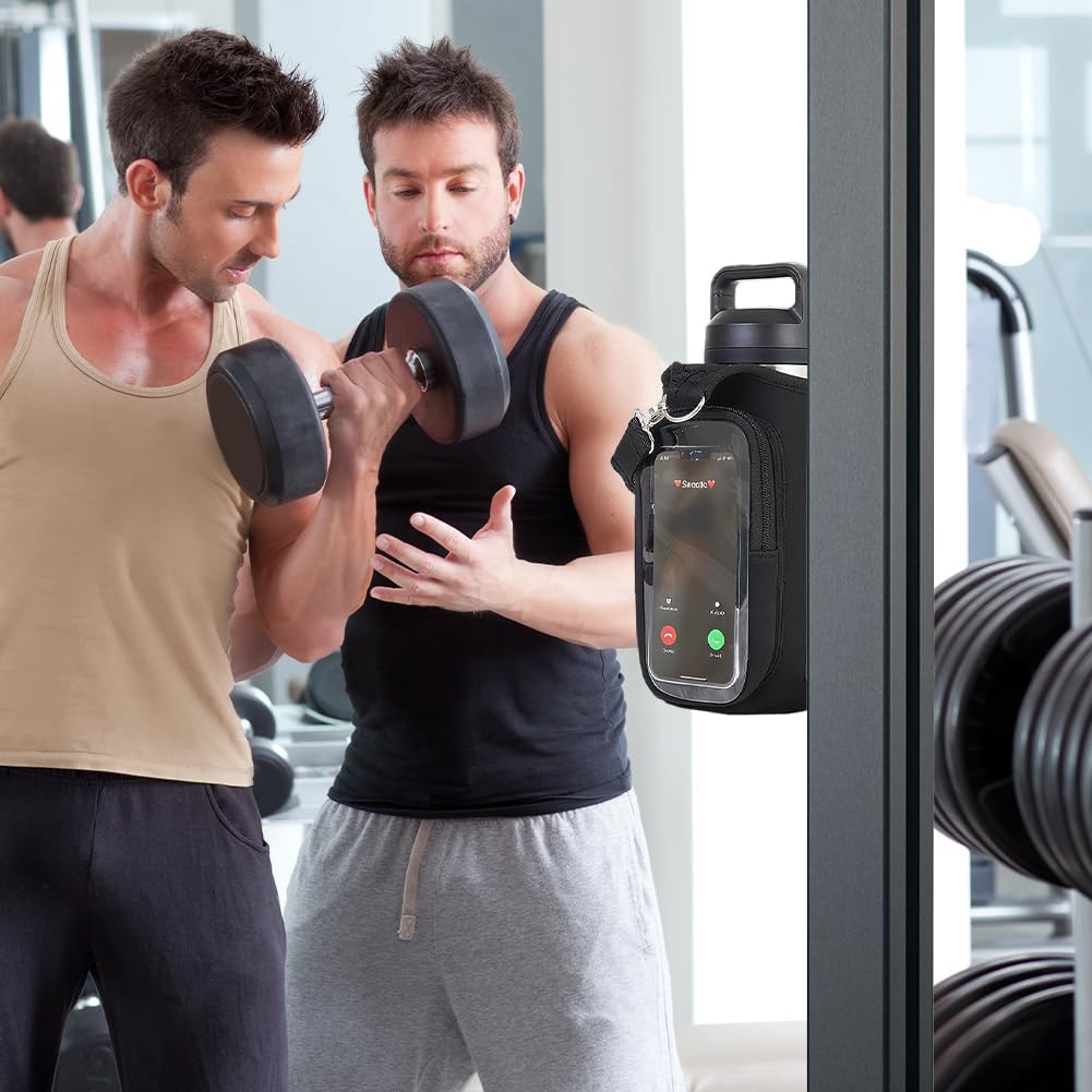 HydroLock - Magnetic Gym Bottle Bag with Phone Pocket & Shoulder Strap - GymFit Tech - 