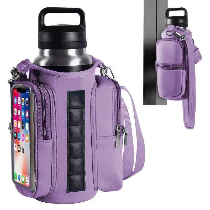 HydroLock - Magnetic Gym Bottle Bag with Phone Pocket & Shoulder Strap - GymFit Tech - 