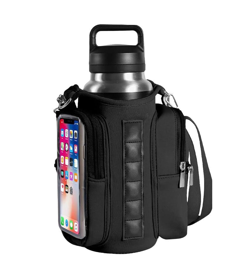 HydroLock - Magnetic Gym Bottle Bag with Phone Pocket & Shoulder Strap - GymFit Tech - 
