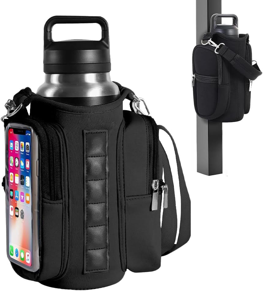 HydroLock - Magnetic Gym Bottle Bag with Phone Pocket & Shoulder Strap - GymFit Tech - 