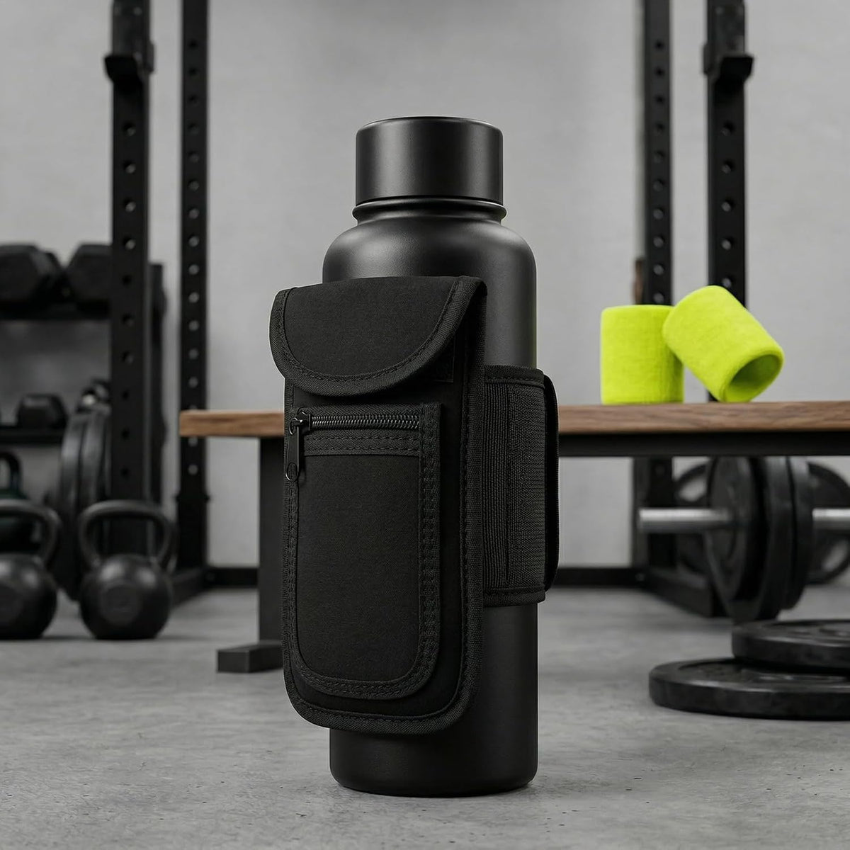MagDock – Magnetic Gym Bottle Caddy with Phone & Essentials Pockets - GymFit Tech - 