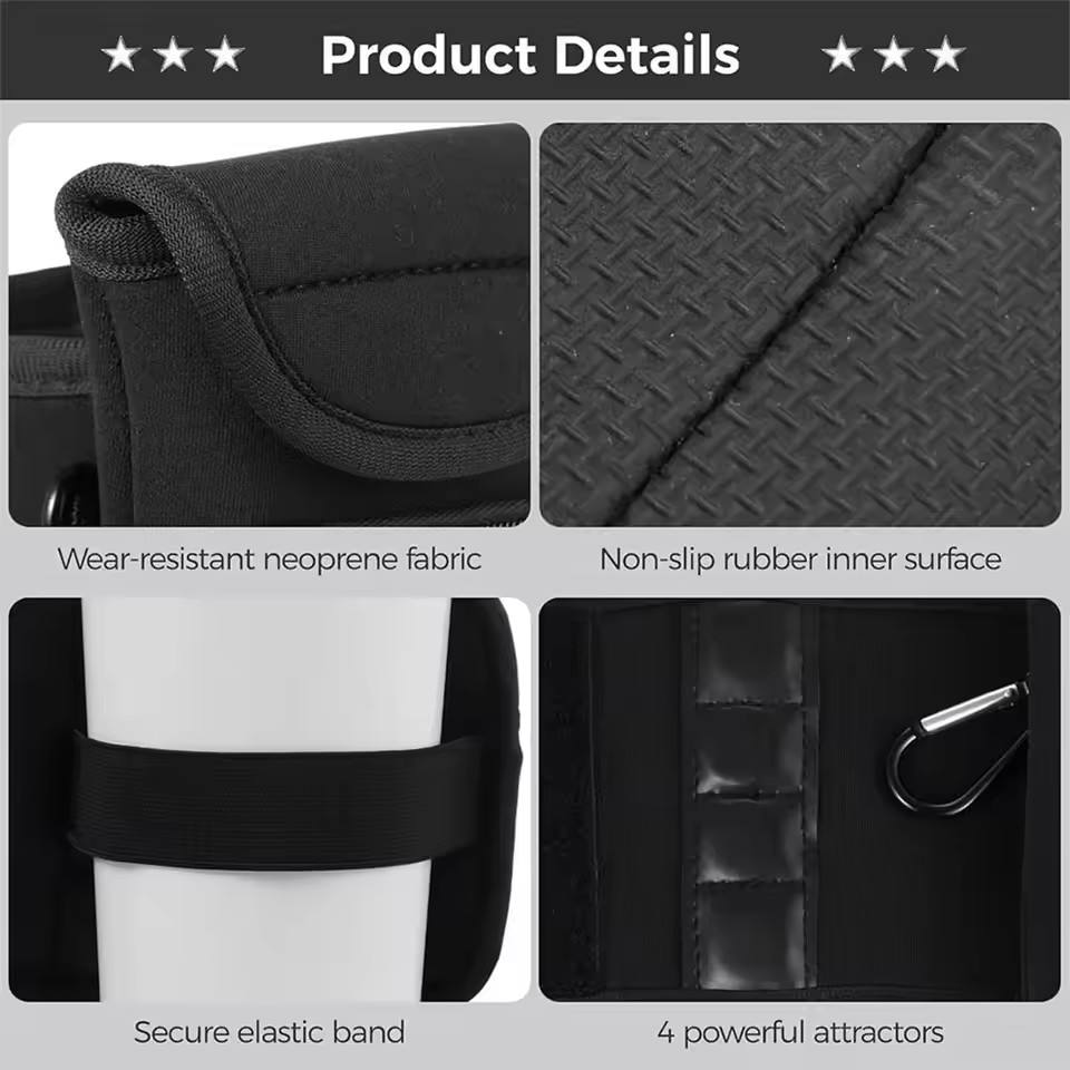 MagDock – Magnetic Gym Bottle Caddy with Phone & Essentials Pockets - GymFit Tech - 