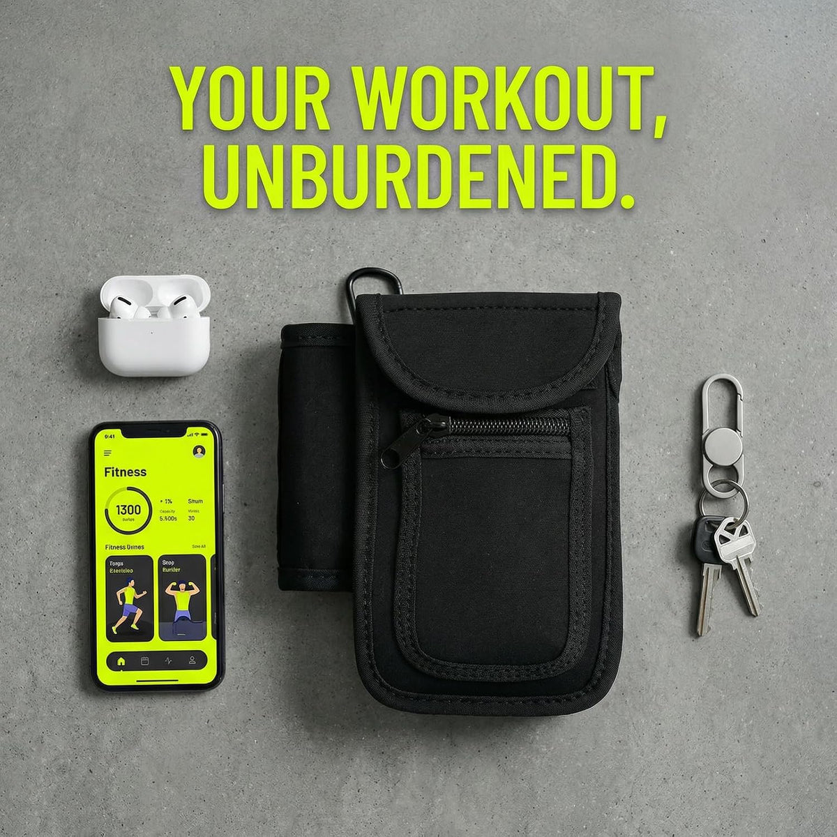 MagDock – Magnetic Gym Bottle Caddy with Phone & Essentials Pockets - GymFit Tech - 