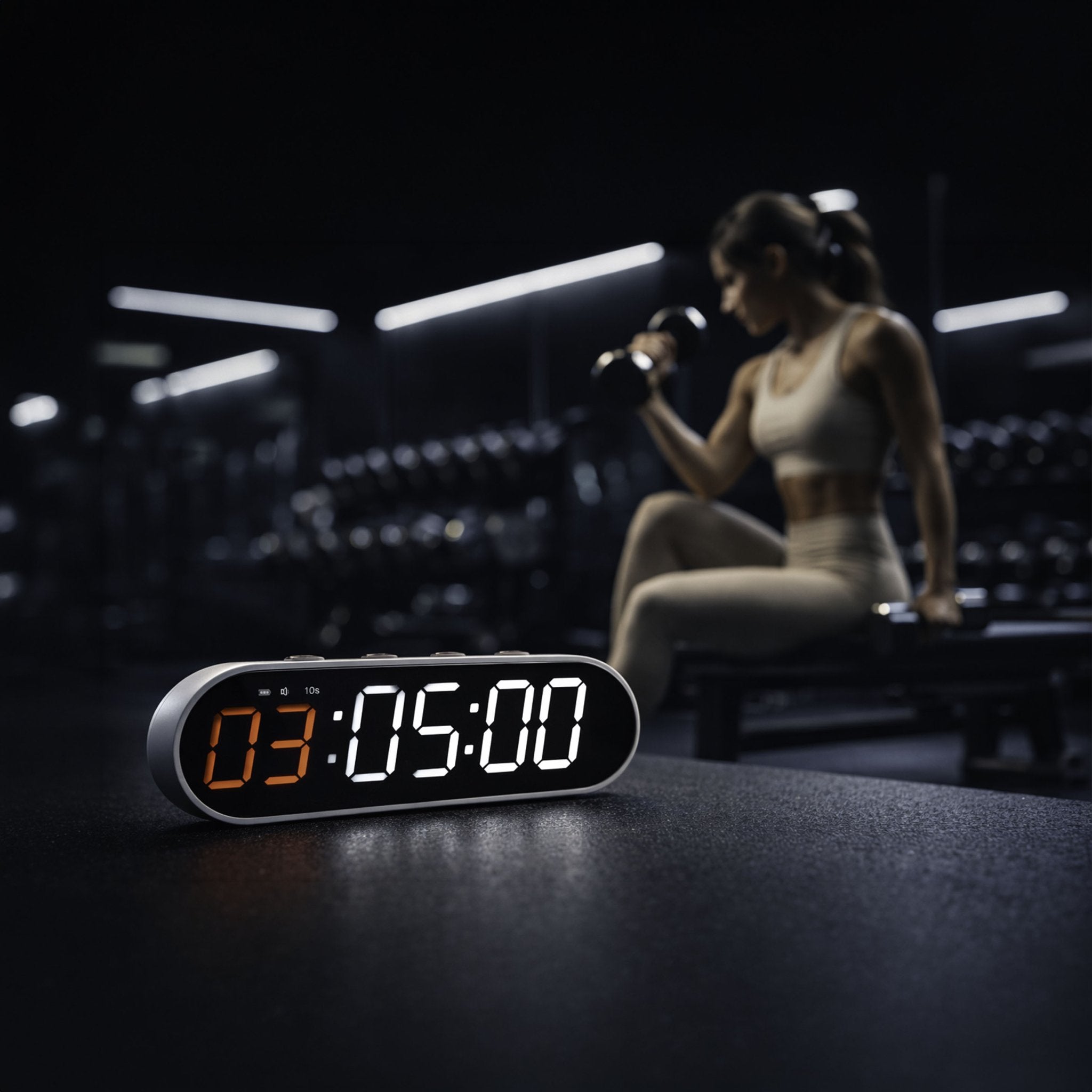 Portable Magnetic Gym Timer Clock for HIIT, CrossFit & Home Gym - GymFit Tech - 