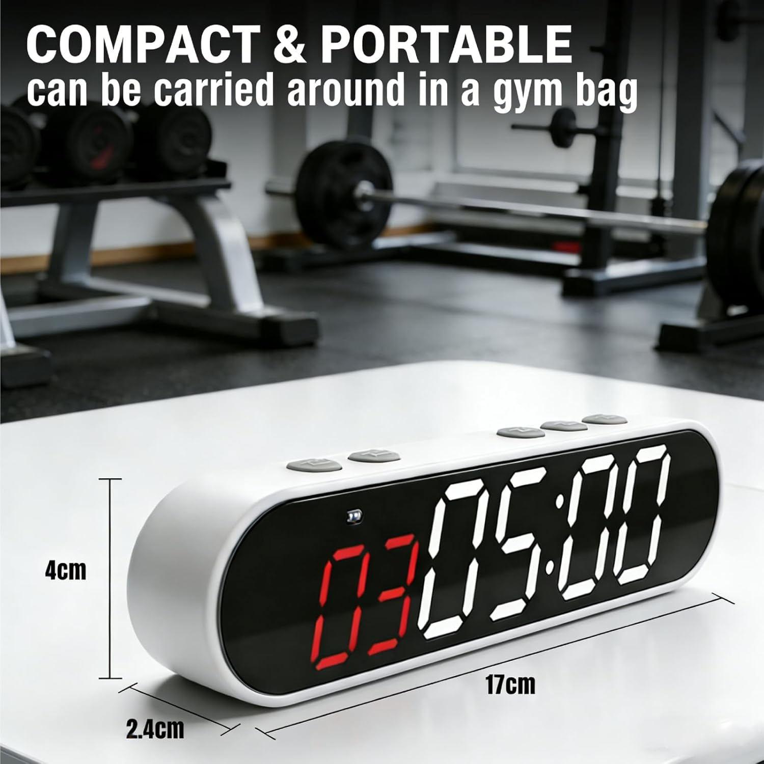Portable Magnetic Gym Timer Clock for HIIT, CrossFit & Home Gym - GymFit Tech - 