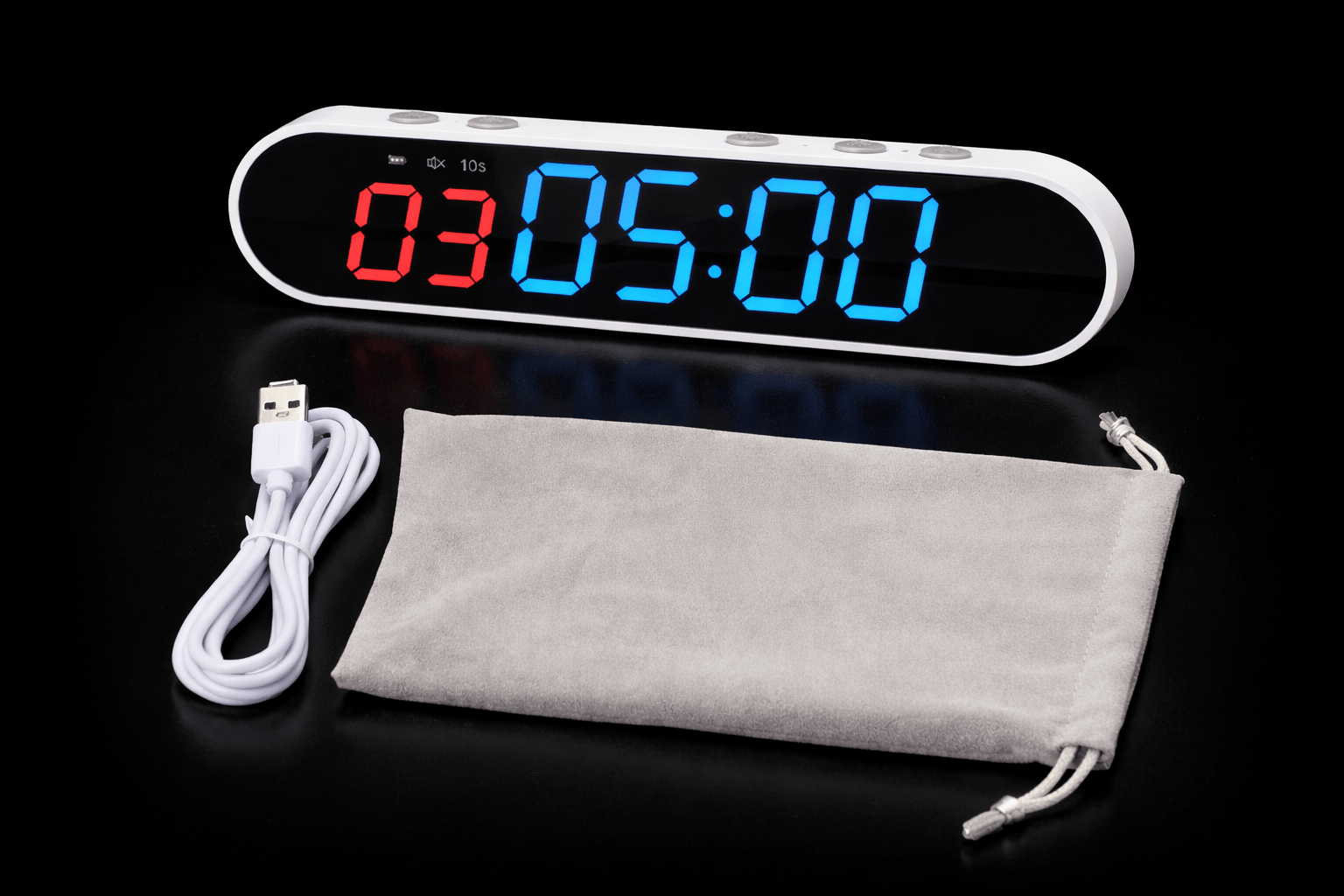 Portable Magnetic Gym Timer Clock for HIIT, CrossFit & Home Gym - GymFit Tech - 