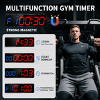 Portable Magnetic Gym Timer Clock for HIIT, CrossFit & Home Gym - GymFit Tech - 