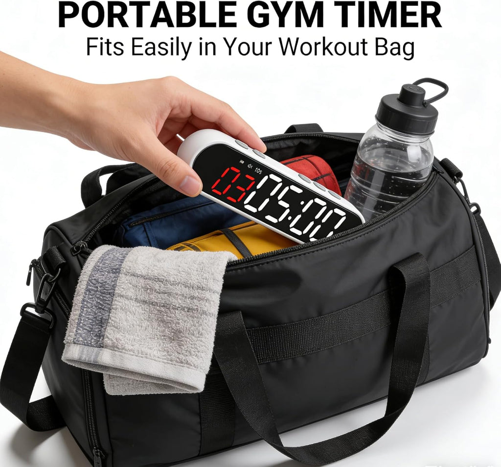Portable Magnetic Gym Timer Clock for HIIT, CrossFit & Home Gym - GymFit Tech - 